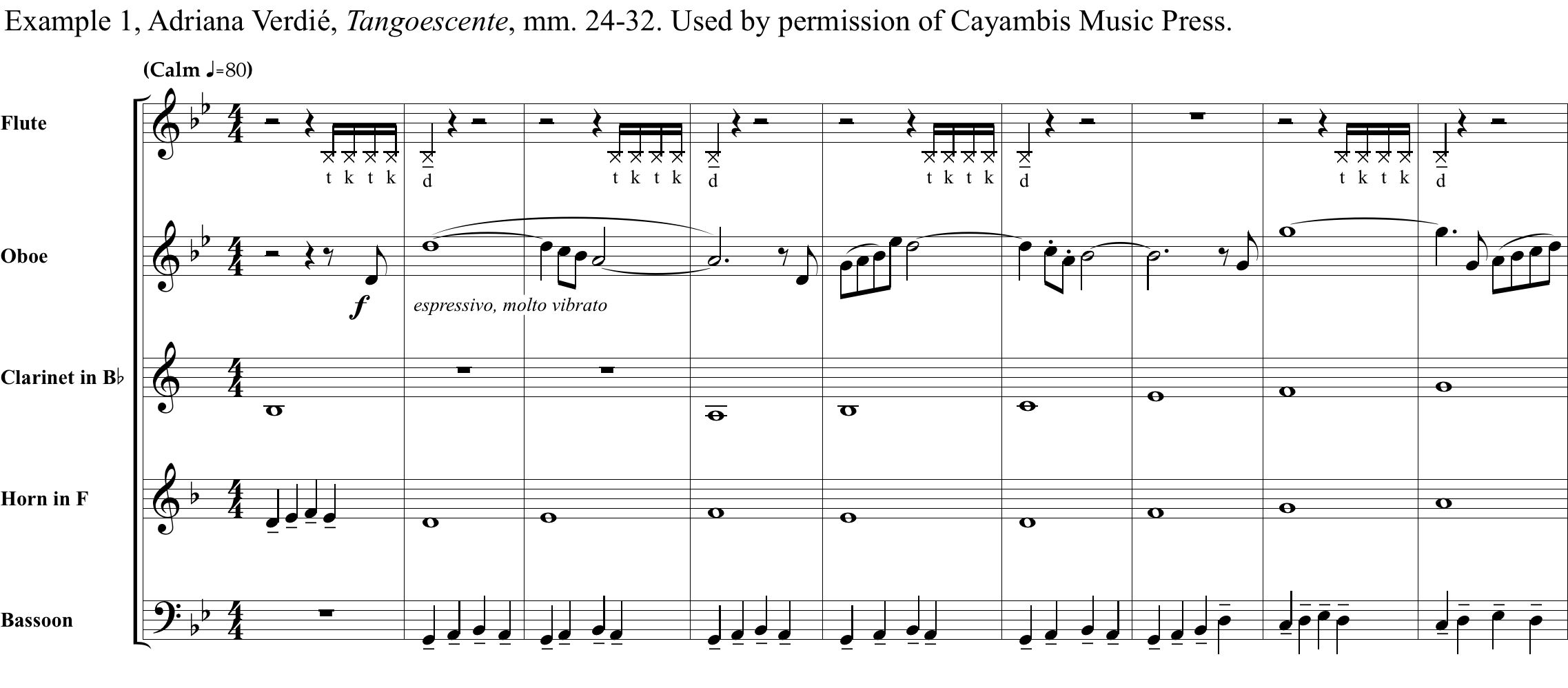 Example 1, Verdie Tangoescente